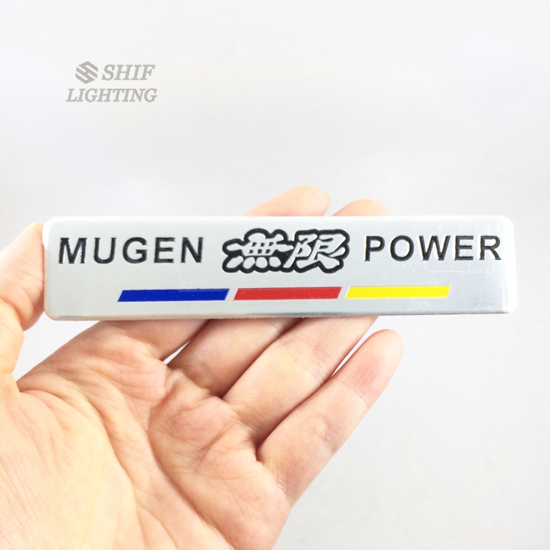 1 x Nhôm MUGEN POWER Logo Xe Bên Sau Biểu Tượng Huy Hiệu Miếng Dán Decal Cho Xe Honda