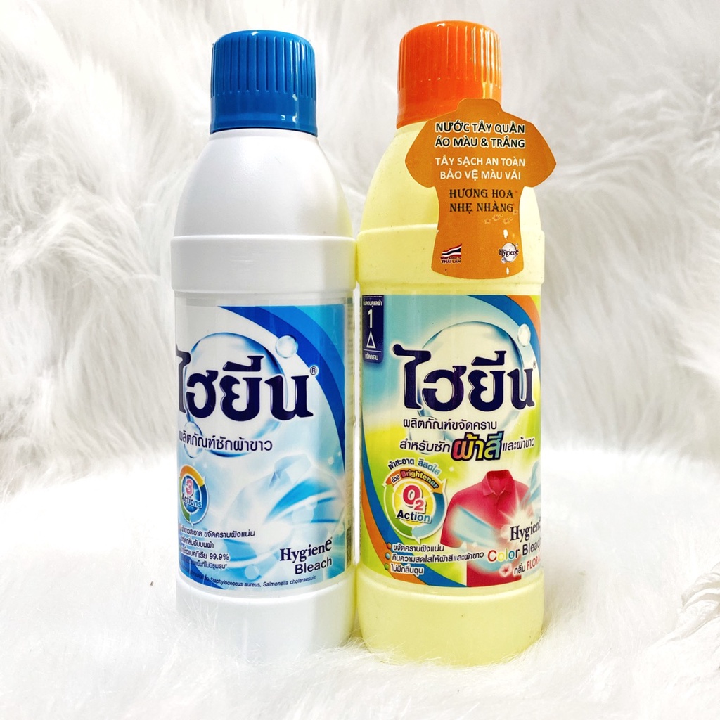 Nước tẩy quần áo trắng, quần áo màu Hygine Thái Lan 250ml