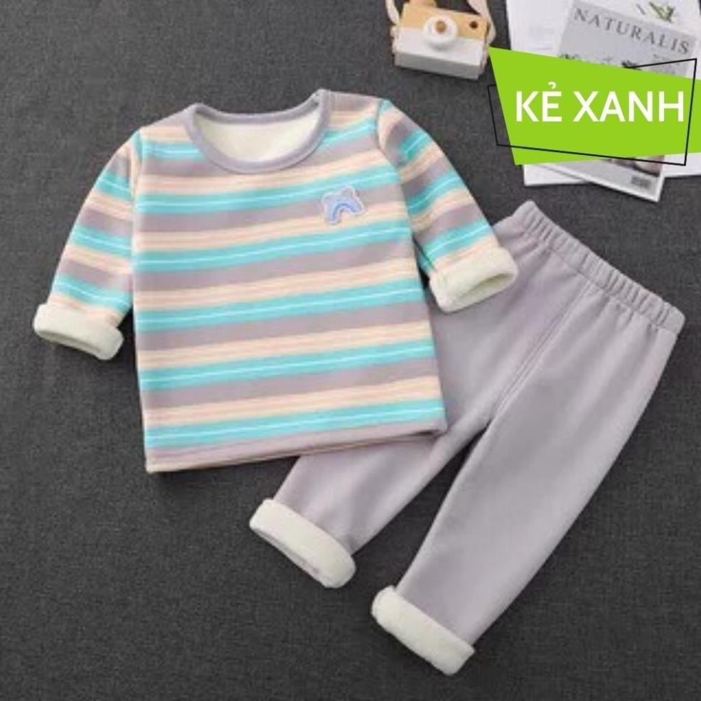 Bộ nỉ lót lông cho bé, bộ nỉ bé trai, bé gái in hình cho bé từ 8 - 22kg. .