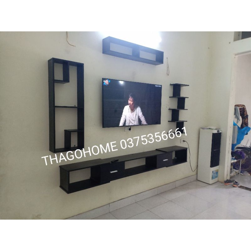 Kệ Tivi Nội Thất Phòng Khách 💖𝑭𝑹𝑬𝑬𝑺𝑯𝑰𝑷💖 Kệ Tivi Treo Tường Gỗ MDF - Mã MA013 - THAGO HOME