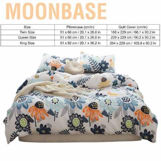 Bộ Chăn Ga Và Vỏ Gối Mềm Mịn In Họa Tiết Mặt Trăng Xinh Xắn