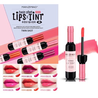 Son Manzimao Wine Lip Tint 7g có 6 màu đẹp tự chọn thiết kế chai rượu vang xinh cá tính