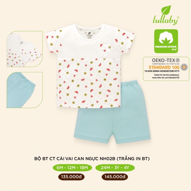 LULLABY BỘ CỘC TAY LULLABY XÔ MẪU MỚI NHẤT HÈ 2020  bé trai bé gái