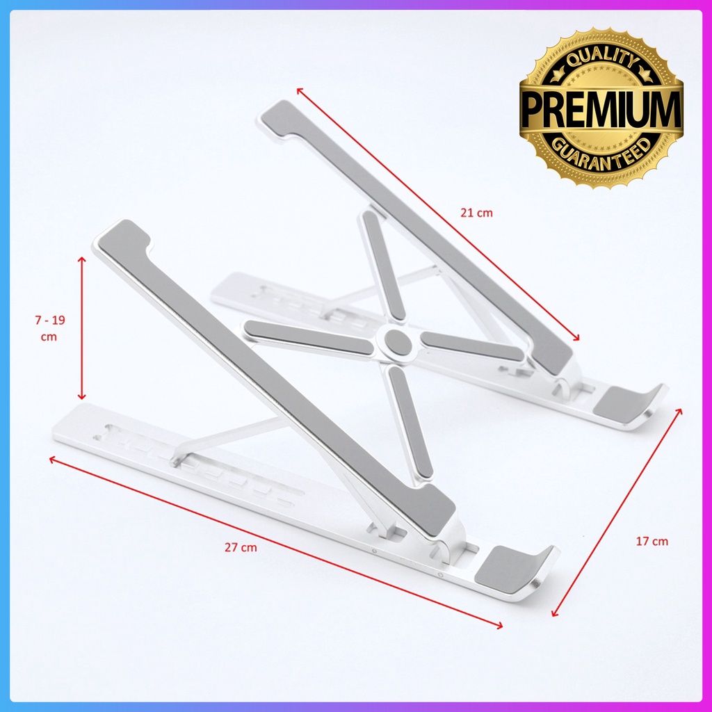 Giá đỡ Laptop, Macbook hợp kim nhôm siêu chắc, kệ đỡ Laptop nhôm, đế tản nhiệt kê Laptop cao cấp PL1 có thể gấp gọn