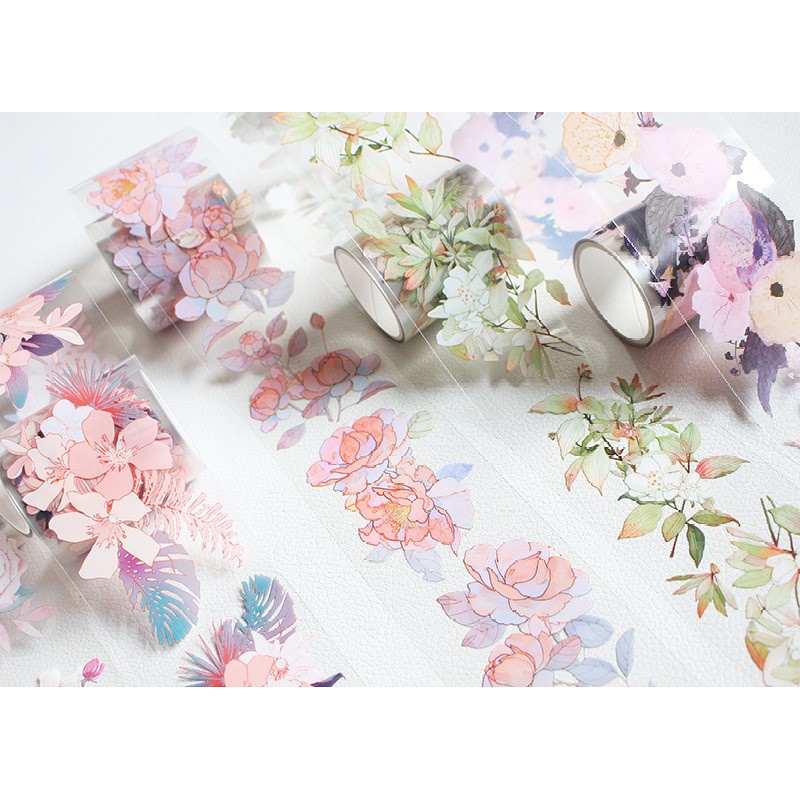 Washi chiết hãng Whale Fall chủ đề hoa
