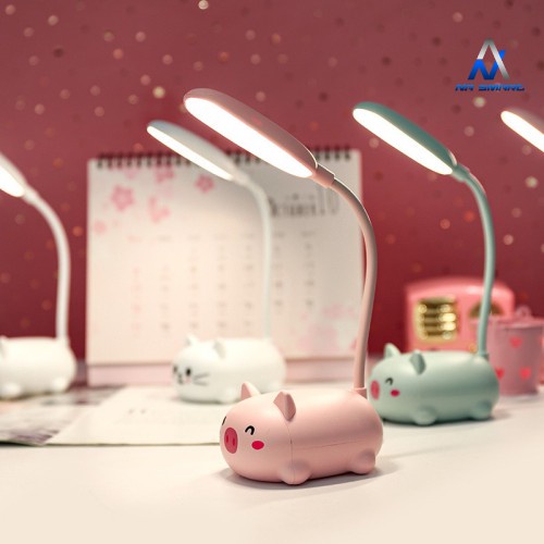 Đèn Học Để Bàn Đèn Sạc Tích Điện Có Dây USB Hình Thú Dễ Thương Cho Bé