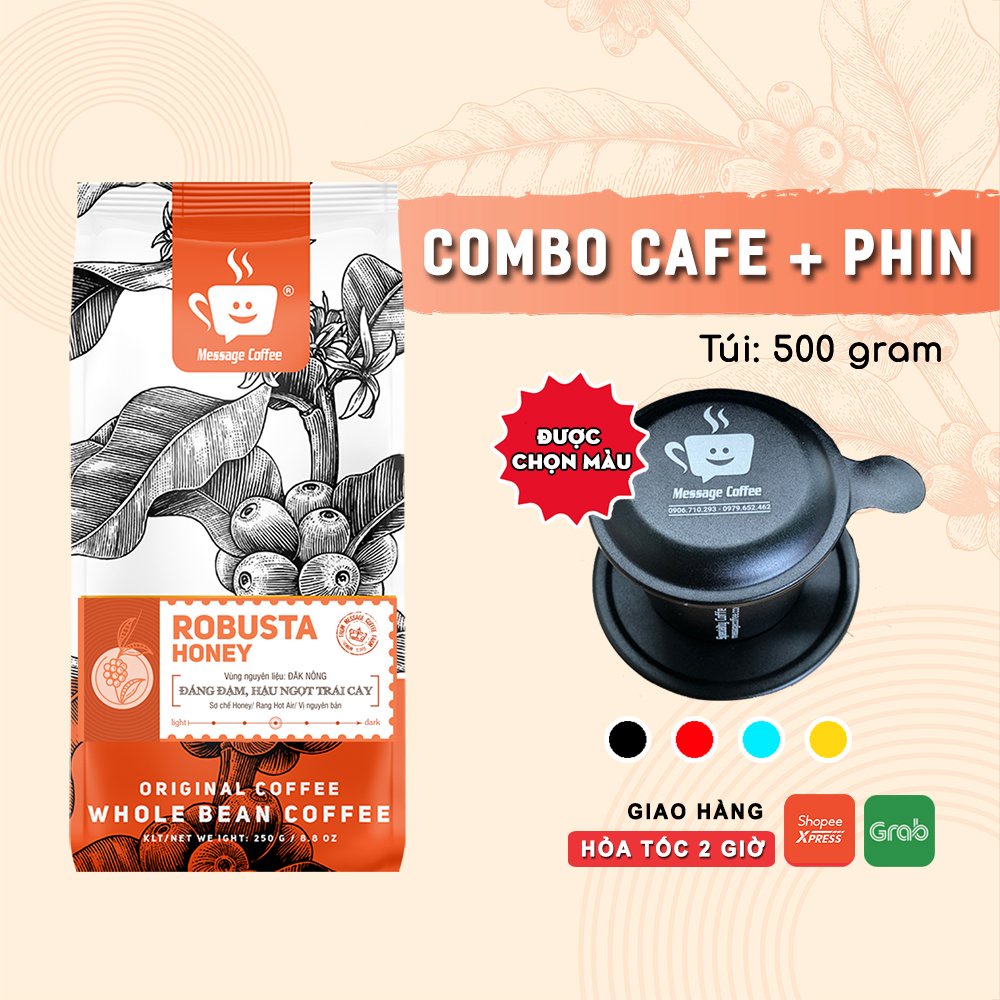 Phin pha cà phê cao cấp, phin màu anode chất lượng, pha cafe ngon từ Message Coffee