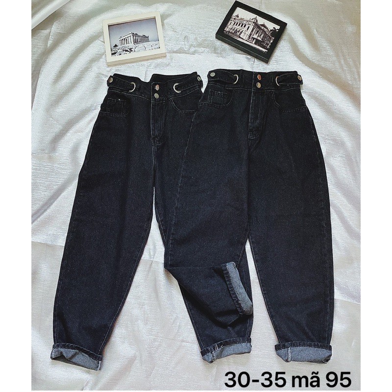 Quần baggy jean nữ  ✈️ FREESHIP ✈️ Quần baggy jean nữ size đại lưng cao kiểu hàng VNXK MS95 thời trang bigsize 2KJean