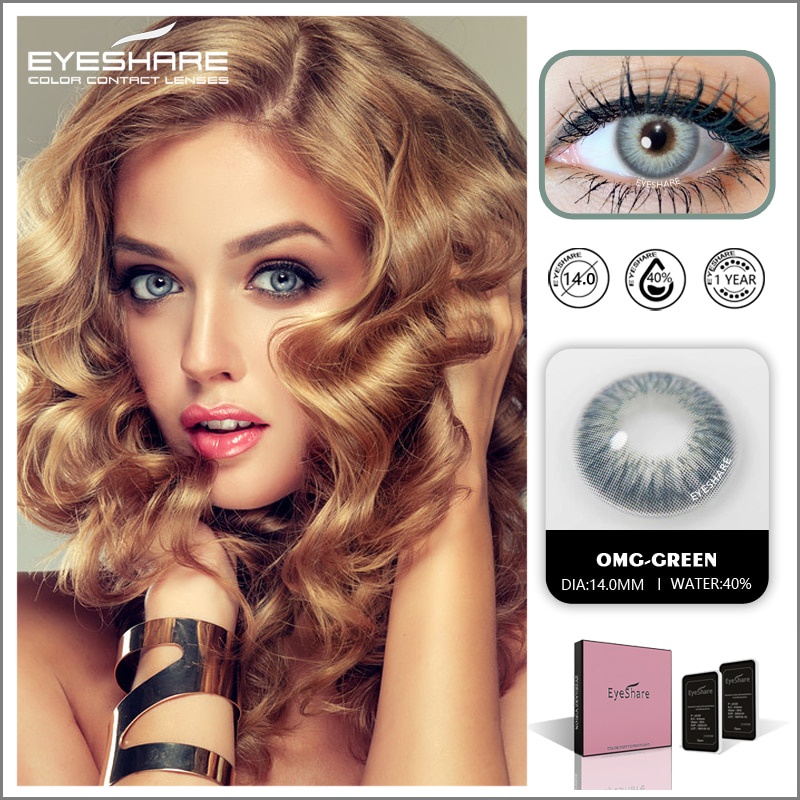 EYESHARE [Hàng mới về] Cặp kính áp tròng màu sắc tự nhiên dùng để trang điểm mắt