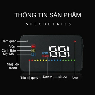 Hiển Thị Tốc Độ Lên Kính Lái HUD A200