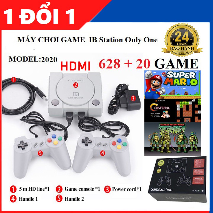 Máy Chơi Game 628 trò nes + 20 trò mới , Chuẩn HDMI , playstation , tay cầm game , máy chơi game , ps4 , bảo hành 1 năm