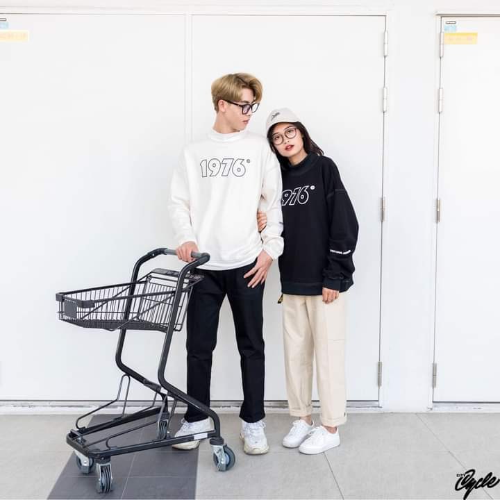 ÁO NỈ SWEATER LÓT BÔNG FORM RỘNG UNISEX | BigBuy360 - bigbuy360.vn