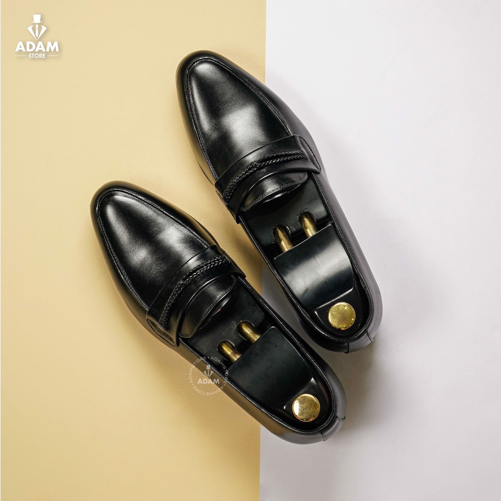 GIÀY DA NAM ADAM STORE ĐEN THỪNG WJM1L1D
