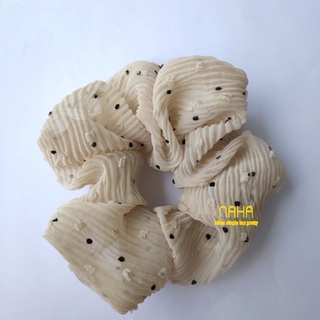 Cột tóc vải hoa, scrunchie handmade Naha