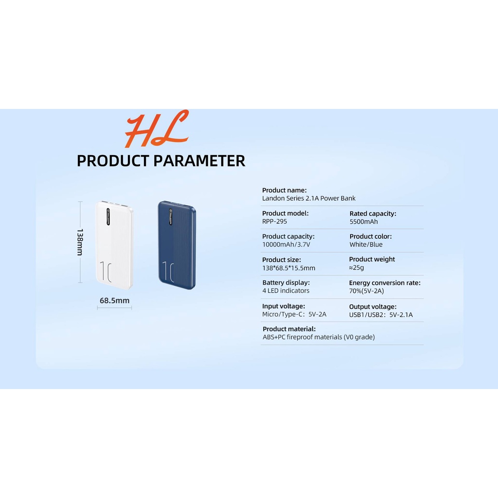 Pin Dự Phòng Remax RPP-296 20000mAh - 2 Cổng Input, 2 Cổng Output - Hunglongpc