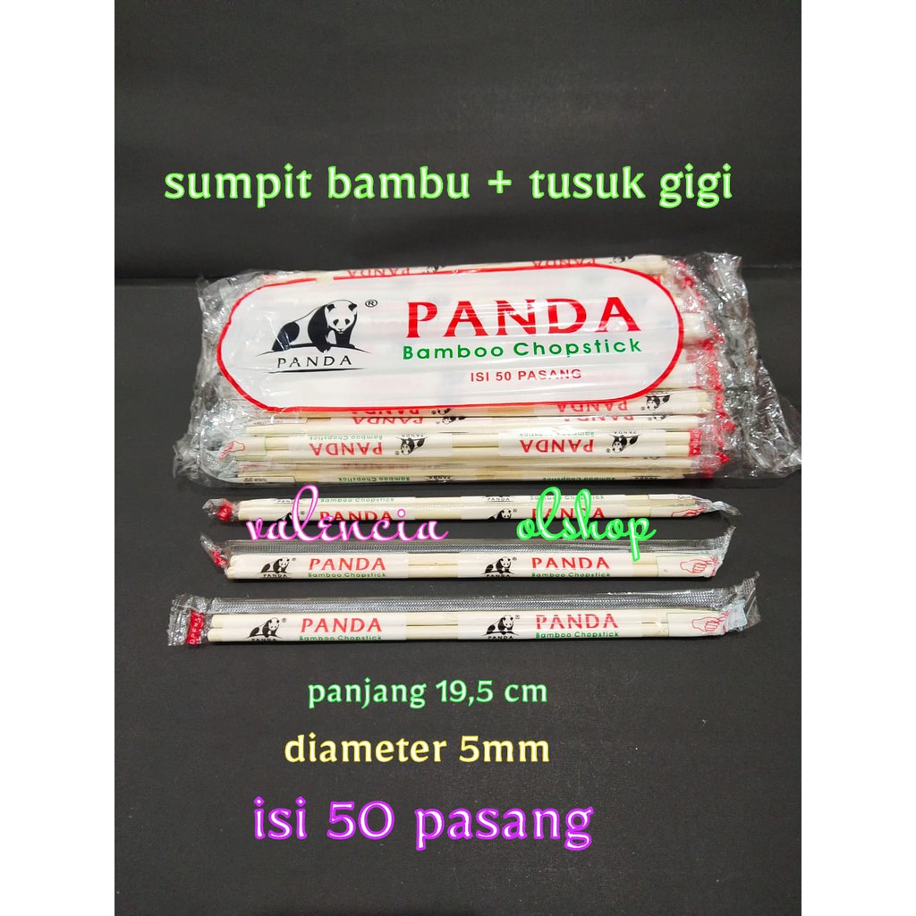 Bộ 50 Đôi Đũa Tre + Tăm Xỉa Răng Kiểu Dáng Đơn Giản Tiện Lợi