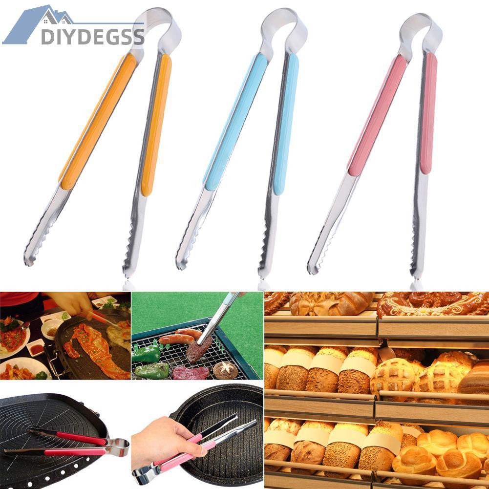 Diydegss2 Cooking Kitchen Tongs Food BBQ Salad Bacon Steak Bread Clip Clamp