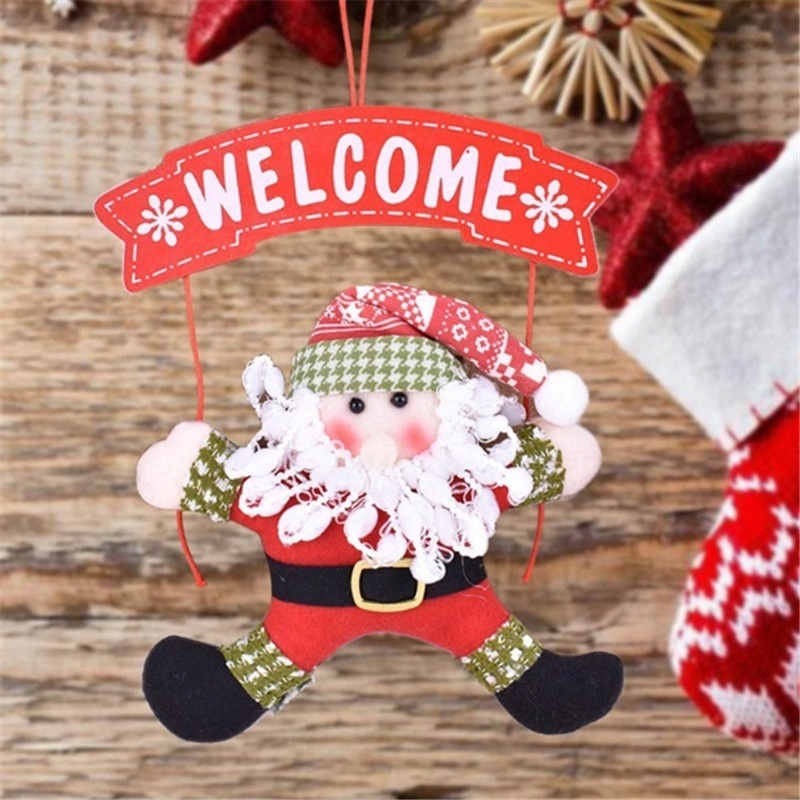 Đồ treo hình ông già Noel và người tuyết cho tiệc Giáng sinh