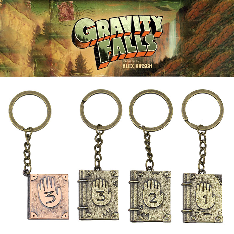 Móc khóa mặt hình nhật ký Dipu thị trấn Grotesque Gravity Falls Journal 3