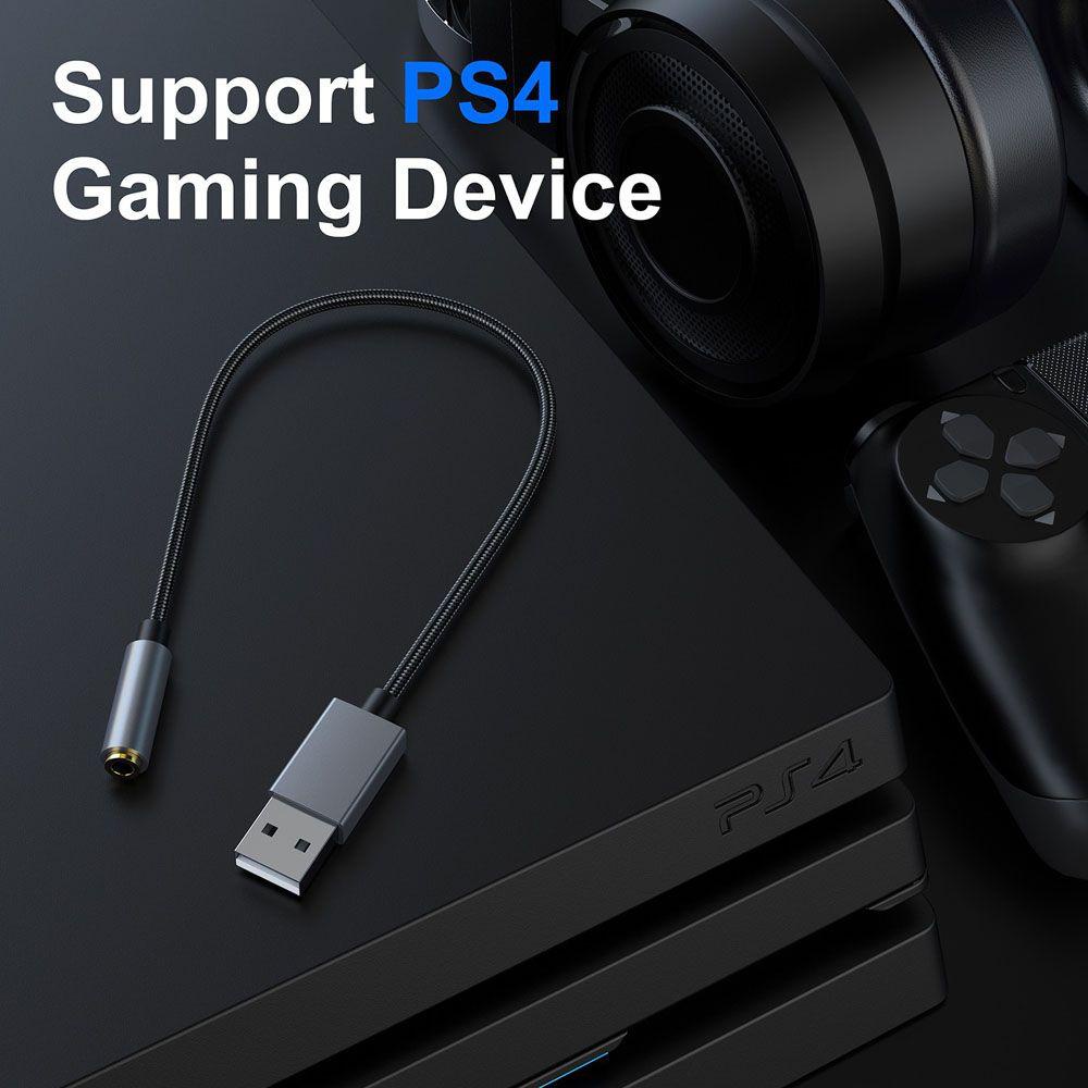 [COD] Dây Cáp Chuyển Đổi Thẻ Âm Thanh USB Sang Tai Nghe Cho PS4