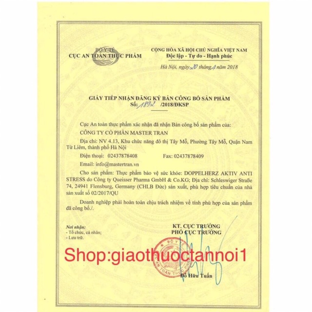 ✅ [CHÍNH HÃNG]Thực phẩm sức khỏe hỗ trợ chức năng não, giảm căng thẳng Doppelherz Aktiv Anti Stress