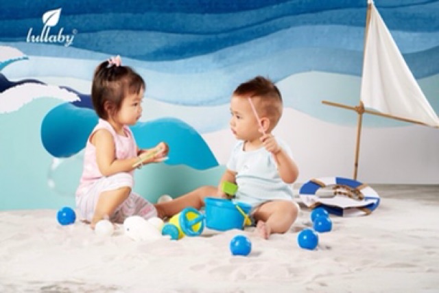 Lullaby - Set 2 bộ sát nách thông hơi (áo ba lỗ) cho bé từ 3-6/6-12-12-18/18-24m