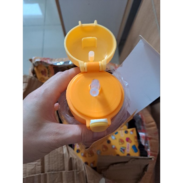 Bình nước G.DUCk , bình nước cho bé đi học có dây đeo ,nhựa nguyên sinh ABS  an toàn dung tích 400ml