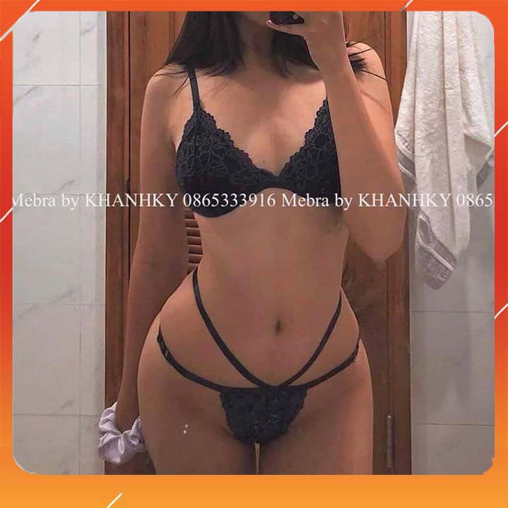 🌷SIÊU SALE🌷BỘ ĐỒ LÓT REN KHÔNG GỌNG BRA ĐEN PHỐI QUẦN 2 DÂY SIÊU SEXY | BigBuy360 - bigbuy360.vn