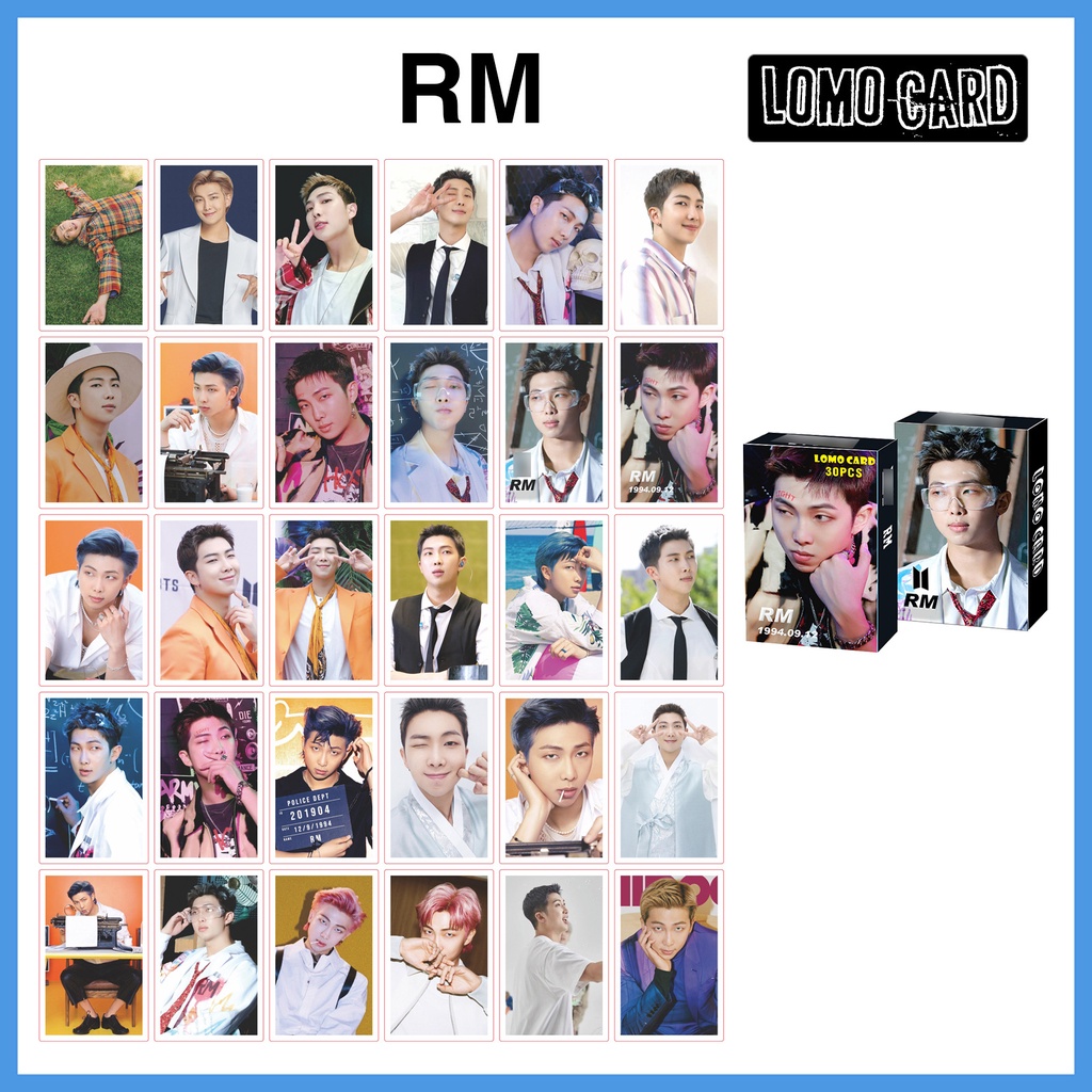 Hộp thẻ ảnh lomo thành viên nhóm nhạc BTS 2022 V JIMIN JUNGKOOK JIN phiên bản Season's Greetings làm album bưu thiếp