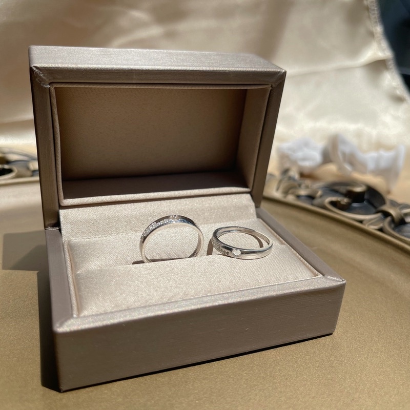 Nhẫn cặp nhẫn đôi bạc trái tim khắc tên nam nữ NC05 - Cam kết chuẩn bạc