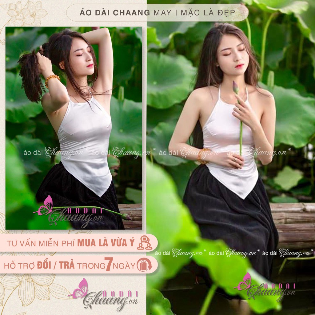 ✉ÁO YẾM CÁC MÀU ⚡CHAANG⚡ KIỂU NGẮN CÓ THỂ KẾT HỢP VỚI VÁY ĐỤP CHỤP SEN
