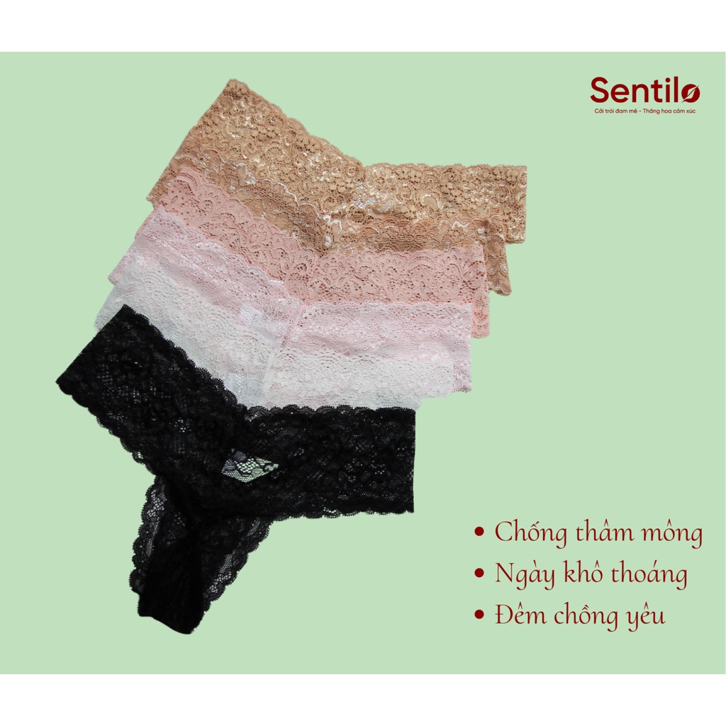 Quần lót lọt khe ren nữ chữ T gợi cảm trong suốt, thoải mái, mềm mại, sexy | BigBuy360 - bigbuy360.vn