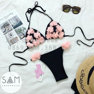 Đồ bơi bikini 2 mảnh đính hoa
