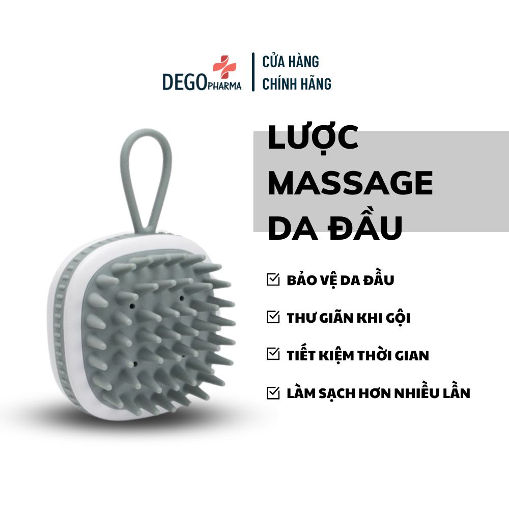 Lược gội đầu massage Dego Pharma - làm sạch da đầu, hỗ trợ đánh bay gàu & bã nhờn