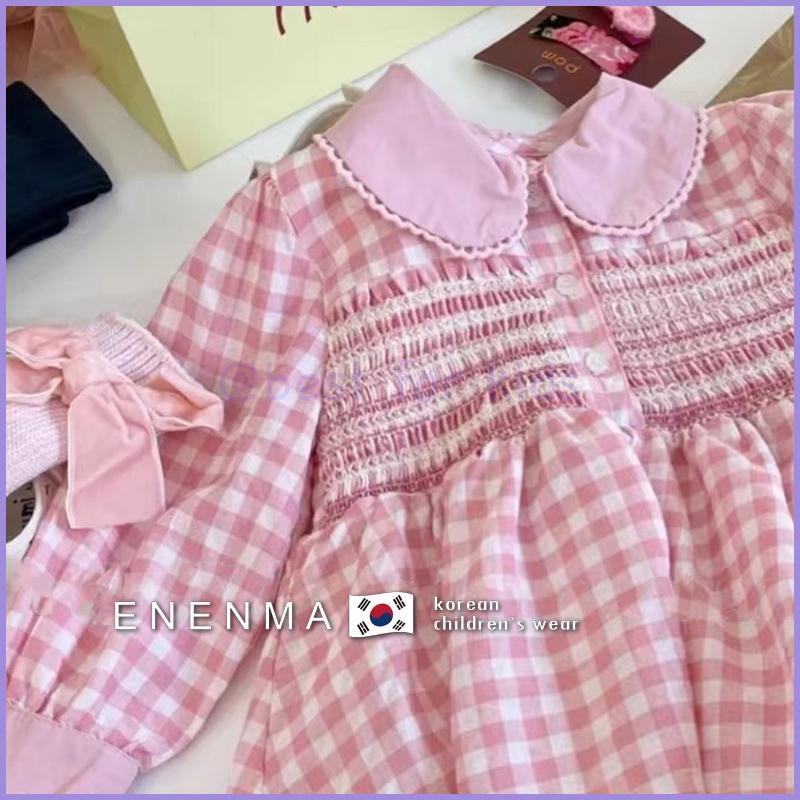 Đầm Tay Ngắn Họa Tiết Caro Phong Cách Phương Tây Dễ Thương Thời Trang Mùa Hè Cho Bé Gái