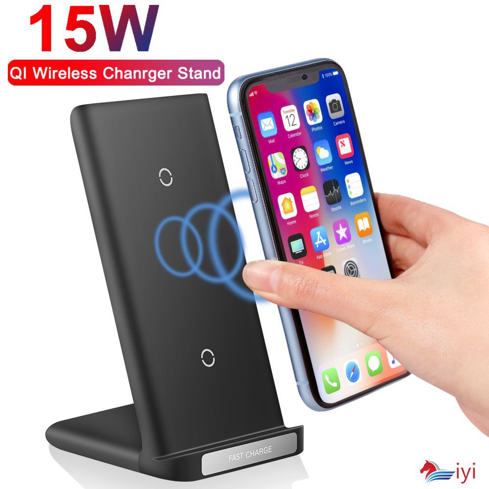 Đế Sạc Nhanh Không Dây 15w Qi Cho Iphone 11 Pro X Xs Samsung S20 S10 S9