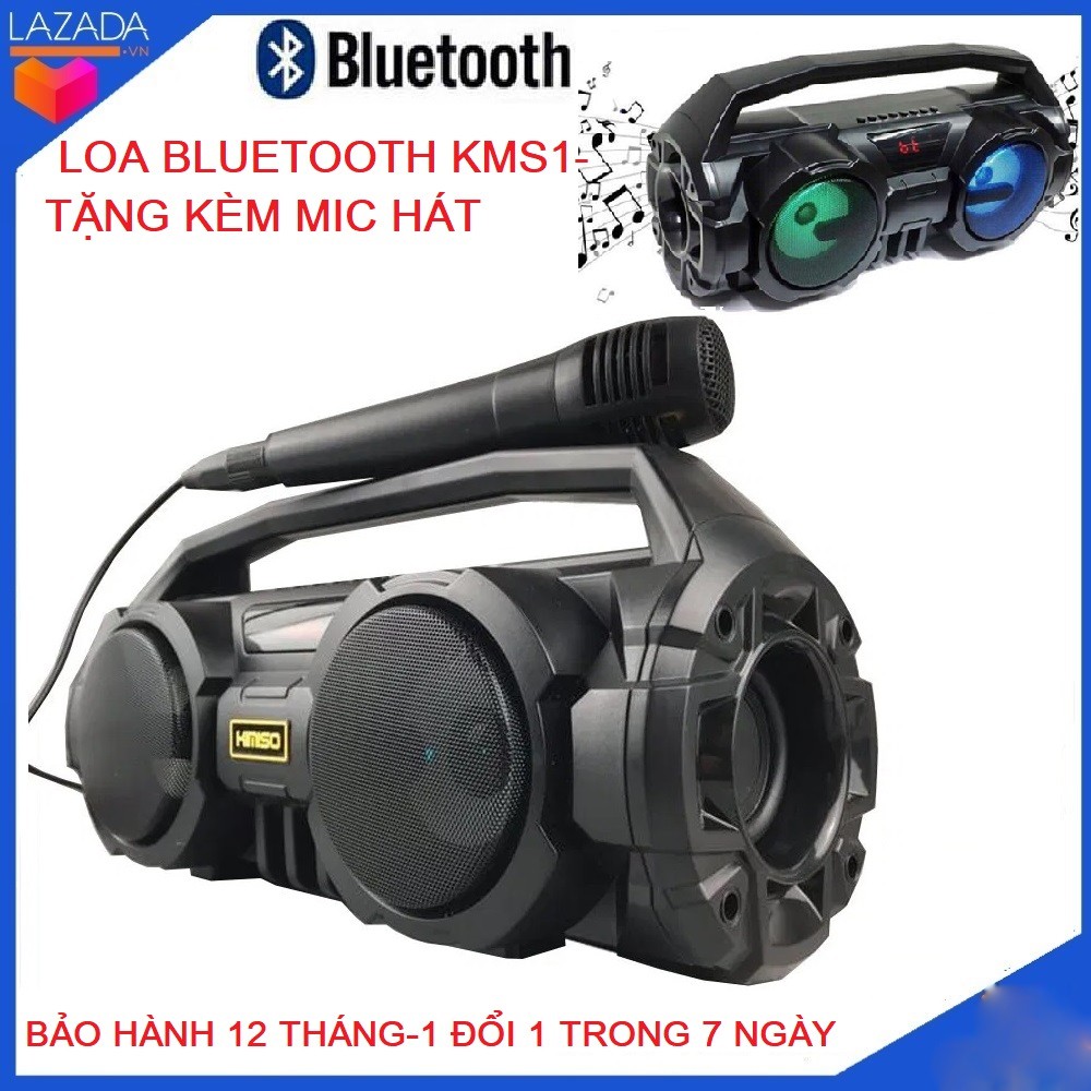 Loa Buetooth KM-S1 Super Bass KÈM Mic karaoke âm thanh trong trẻo