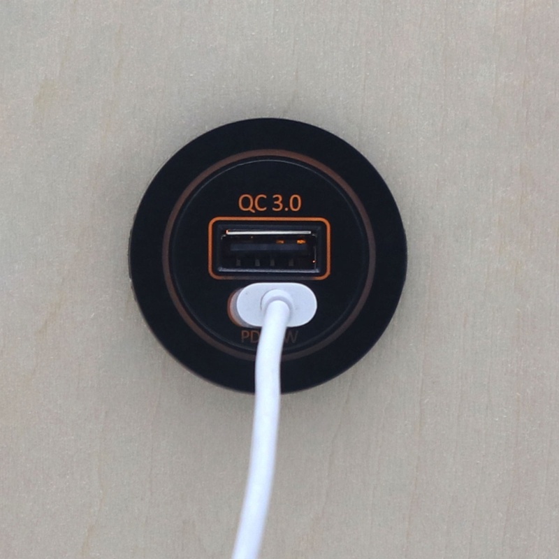 Cốc Sạc Nhanh 12V 24V 45W PD USB C 18W QC3 0 Cổng USB Kép Cho Xe Hơi