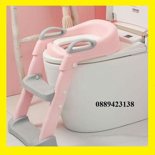 Ghế Ngồi Bồn Cầu Có Thang Vịn Cho Bé