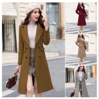 ÁO KHOÁC DẠ 2 LỚP DÁNG DÀI CỔ VEST
