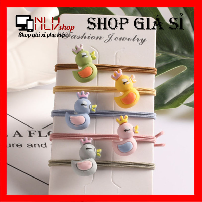 Thun Cột Tóc Con Zịt Vương Miệng Cho Bạn Gái