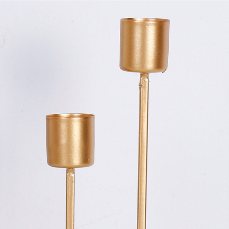 Giá Đỡ Nến Hai Ngăn Bằng Kim Loại Trang Trí Nhà Cửa / Tiệc Cưới