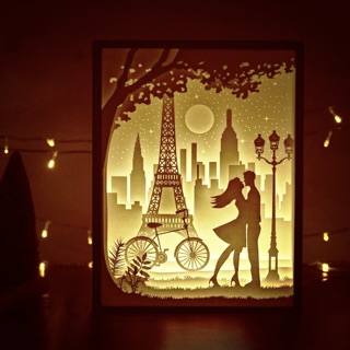 Đèn ngủ tranh 3d giấy nghệ thuật