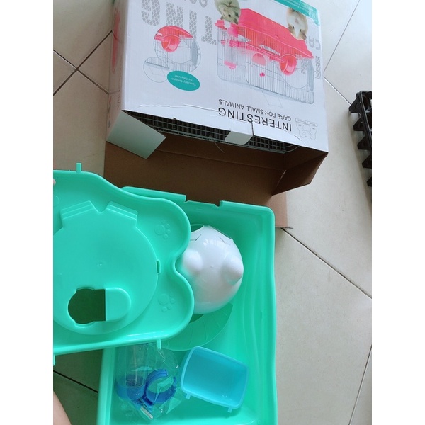 Lồng Mèo vuông cho Hamster. Lồng sắt nuôi hamster. Lồng mèo 36cm [Fullbox