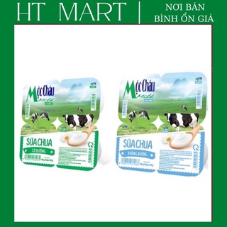 VỈ 4 HỘP SỮA CHUA MỘC CHÂU CÓ ĐƯỜNG/ KHÔNG ĐƯỜNG/NHA ĐAM/TRÁI CÂY 100G (Nhận đơn qua Grab/Nowship)