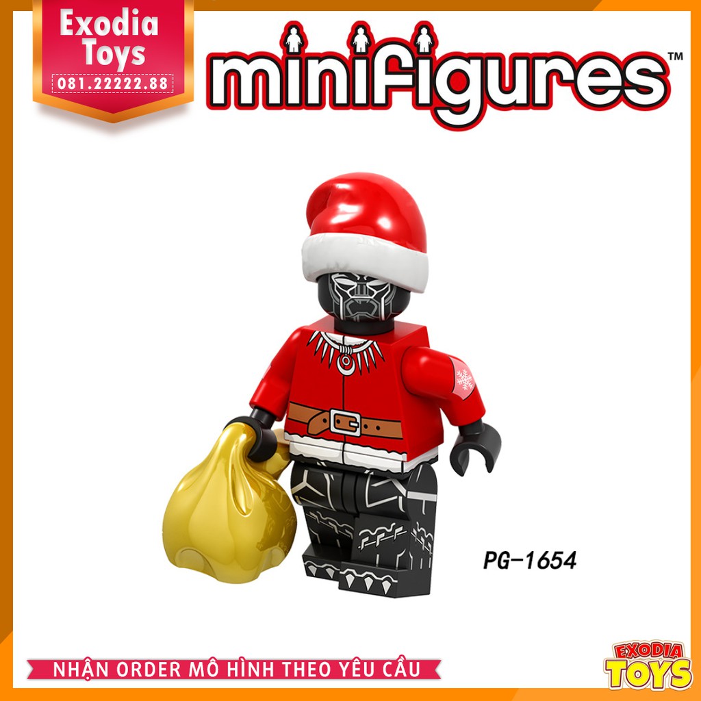 Xếp hình minifigure nhân vật siêu anh hùng hóa trang Lễ Giáng Sinh - Đồ chơi lắp ghép sáng tạo - POGO 8189