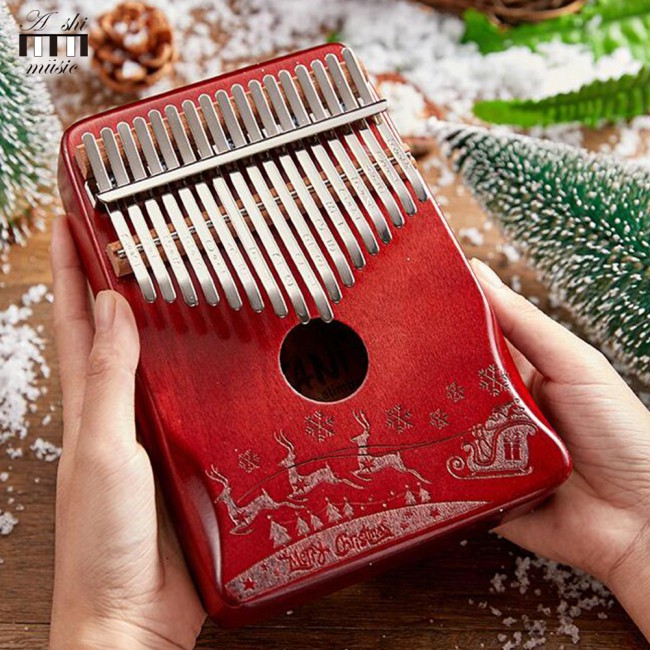 Đàn Kalimba 17 Nốt Bằng Gỗ Phong Cách Giáng Sinh