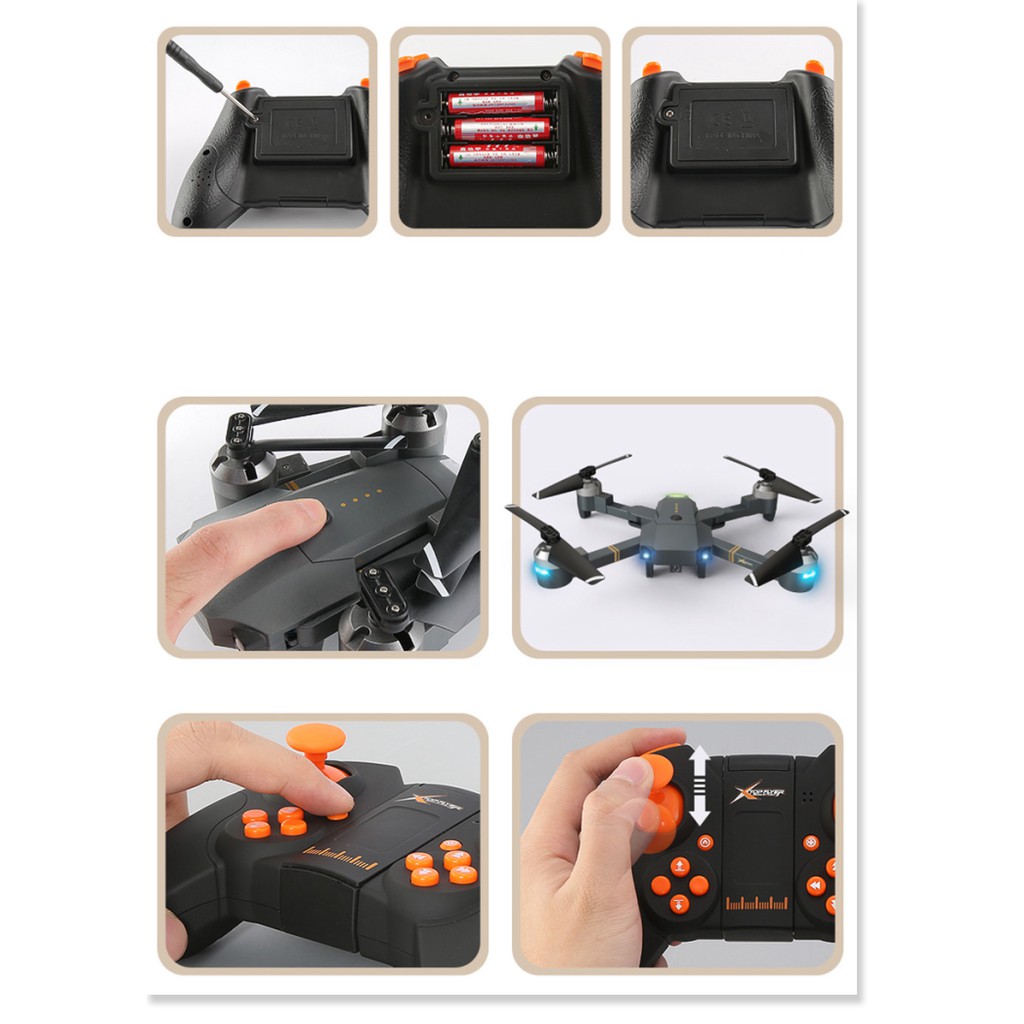 Flycam Mini XT-1 ✔chính hãng✔️ Kết nối Wifi 2.4 GHz quay phim, chụp ảnh Full HD 720P, Chống rung. | BigBuy360 - bigbuy360.vn