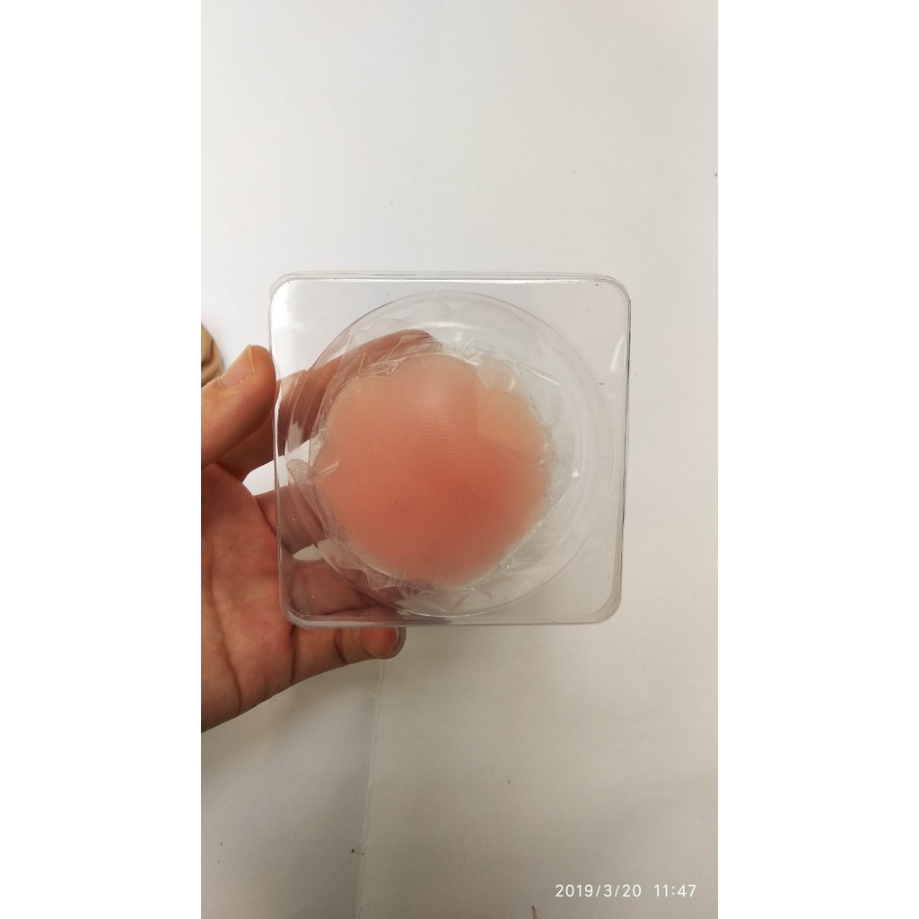 2 miếng dán ti silicon siêu dính, miếng dán nhũ hoa hộp đỏ
