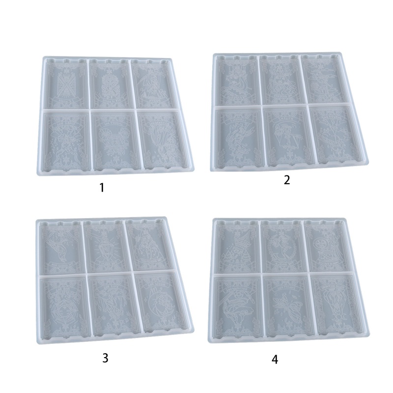 Set 6 Tấm / 24 Tấm Thẻ Taluo Bằng Nhựa Resin Làm Móc Khóa / Trang Sức
